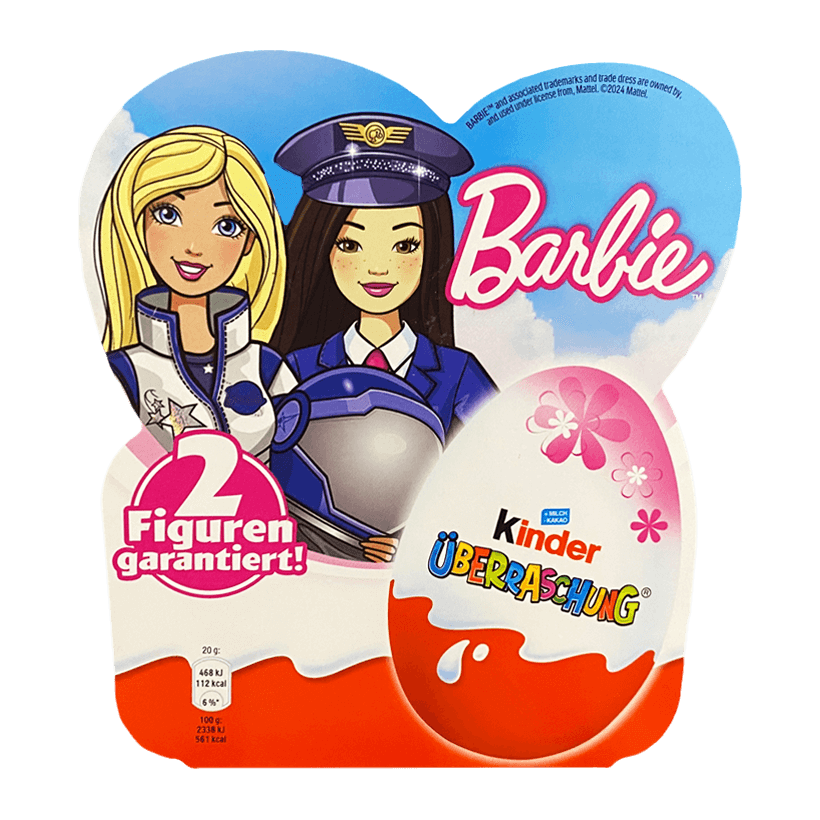 Шоколадное Яйцо 4шт Kinder Barbie 80g - Retromagaz