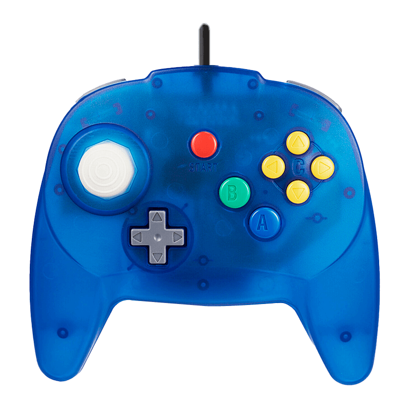 Геймпад Проводной RMC N64 Version 2 Trans-Blue 1.8m Новый - Retromagaz