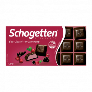 Шоколад Чорний Schogetten Dark Chocolate Cranberry 100g 4000415780005