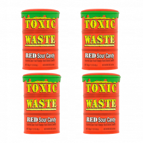 Набор Конфеты 4шт Toxic Waste Red Sour Candy 42g