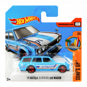 Машинка Базовая Hot Wheels '71 Datsun Bluebird 510 Wagon Surf's Up 1:64 FBD29 Blue