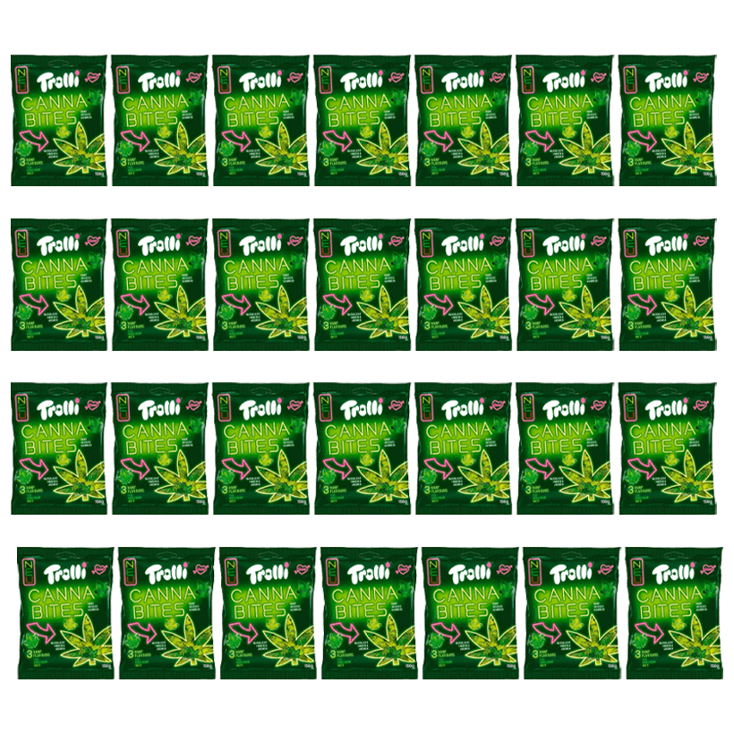 Набір Цукерки Жувальні 28шт Trolli Cannabites 150g - Retromagaz