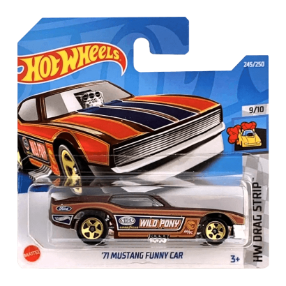 Машинка Базова Hot Wheels '71 Mustang Funny Car Treasure Hunts Drag Strip 1:64 HCX95 Dark Red - Retromagaz