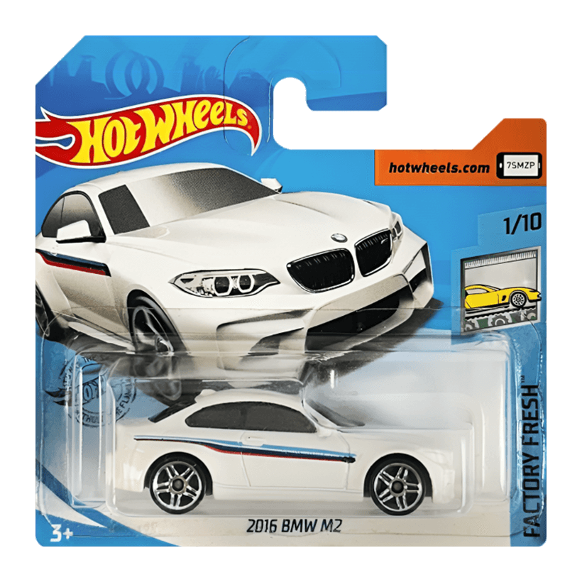 Машинка Базова Hot Wheels 2016 BMW M2 Factory Fresh 1:64 FYC10 White - Retromagaz