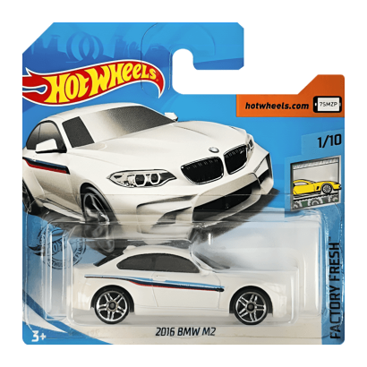 Машинка Базова Hot Wheels 2016 BMW M2 Factory Fresh 1:64 FYC10 White - Retromagaz