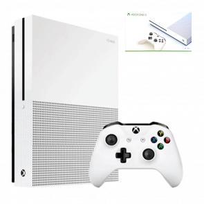 Набір Консоль Microsoft Xbox One S 500GB White Б/У Хороший + Коробка Microsoft Xbox One S White Б/У Хороший