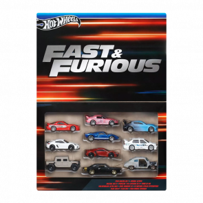 Тематическая Машинка Hot Wheels Mazda RX-7 / Honda S2K / RX-8 / Porsche Cayman / VW Jetta MK3 / Dodge Charger / Chevy Fleetline Fast & Furious 1:64 HVX27 Red 10шт - Retromagaz