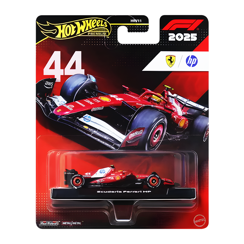 Машинка Premium Hot Wheels Scuderia Ferrari HP (#44 Lewis Hamilton) 1:64 JKD86 Red - Retromagaz