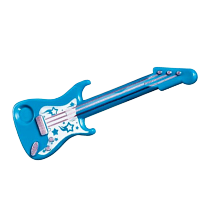 Искусство Lego Guitar Electric with Silver Strings and Black Bat Pattern 11640pb04 6174613 Dark Azure Б/У - Retromagaz