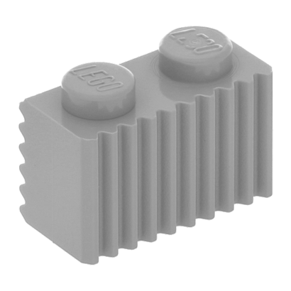 Кубик Lego Модифікована Grille Fluted Profile 1 x 2 2877 287702 4211383 Light Bluish Grey 20шт Б/У - Retromagaz