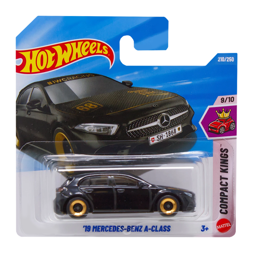 Машинка Базовая Hot Wheels '19 Mercedes-Benz A-Class Compact Kings 1:64 JJK44 Grey - Retromagaz