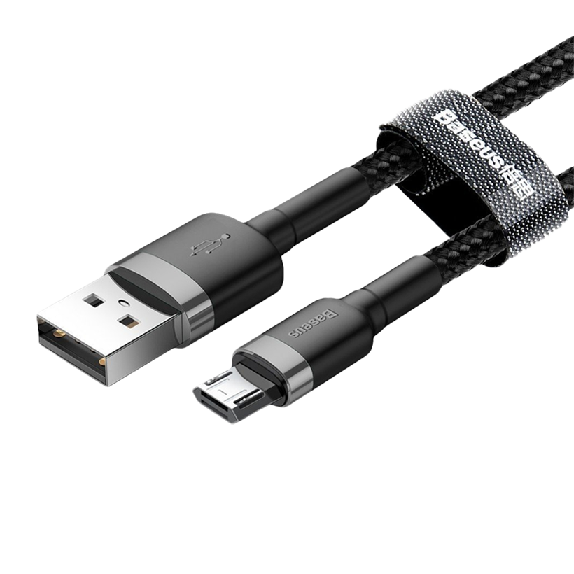 Кабель Baseus Cafule USB 2.0 - Micro-USB Black Grey 1m - Retromagaz