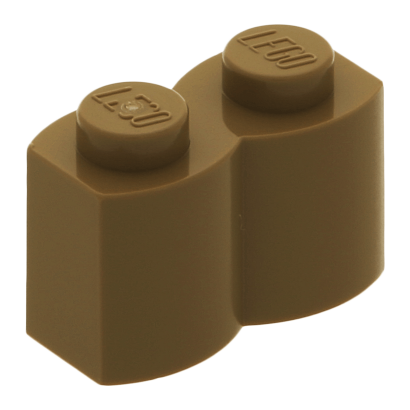 Кубик Lego with Log Profile Модифікована 1 x 2 30136 4520257 Dark Tan 50шт Б/У - Retromagaz