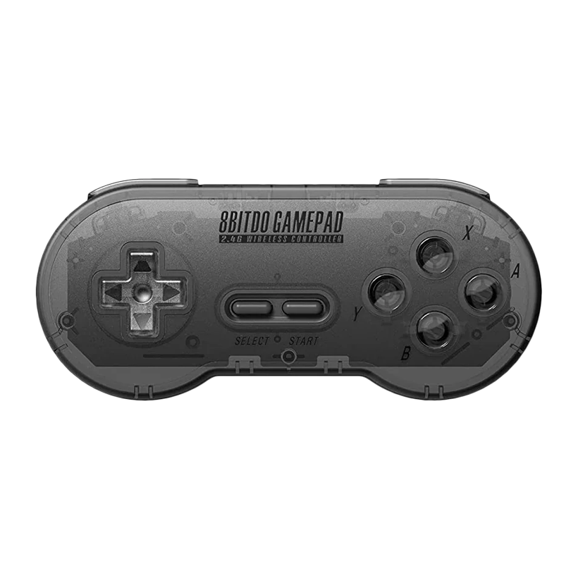 Геймпад Бездротовий 8BitDo SNES SN30 Switch PC 2.4Ghz Trans-Black Новий - Retromagaz