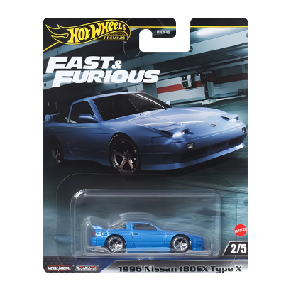 Машинка Premium Hot Wheels 1996 Nissan 180SX Type X Fast & Furious 1:64 HVR62 Blue - Retromagaz