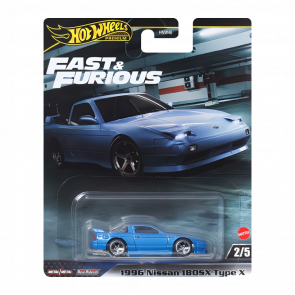 Машинка Premium Hot Wheels 1996 Nissan 180SX Type X Fast & Furious 1:64 HVR62 Blue