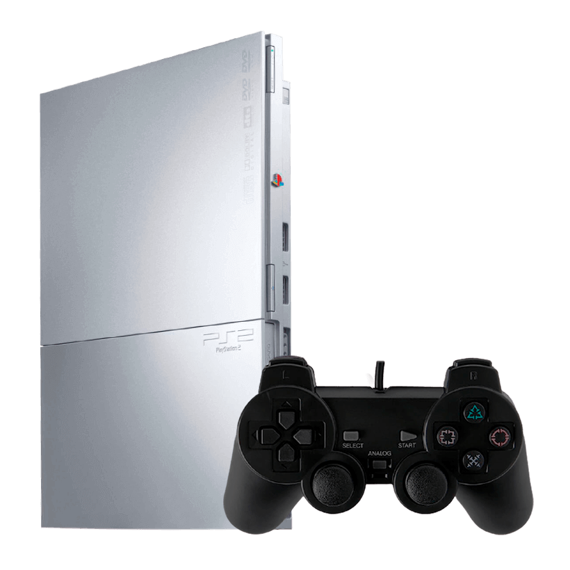 Консоль Sony PlayStation 2 Slim SCPH-9xxx Chip Silver Б/У Хороший - Retromagaz