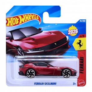 Машинка Базовая Hot Wheels Ferrari 12Cilindri Ferrari 1:64 JJH41 Red - Retromagaz