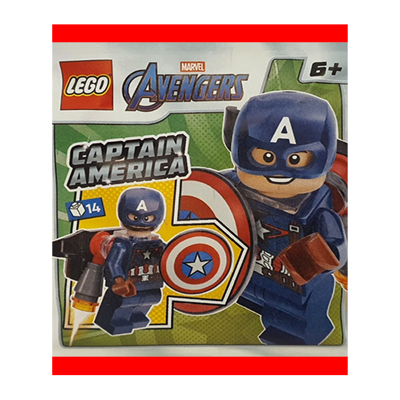 Конструктор Lego Фигурка Captain America Paper Bag Marvel 242503 Новый - Retromagaz