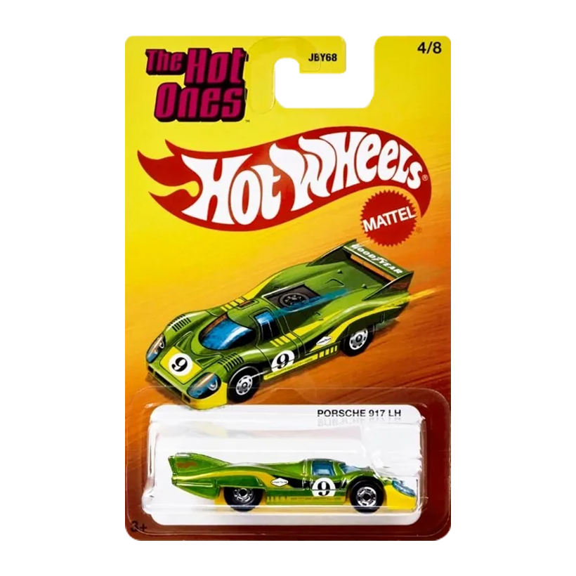 Тематическая Машинка Hot Wheels Porsche Porsche 917 LH The Hot Ones 1:64 JKX43 Green - Retromagaz