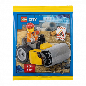 Конструктор Lego Фігурка Worker with Steamroller Paper Bag City L0002225 cty2047 Новий - Retromagaz