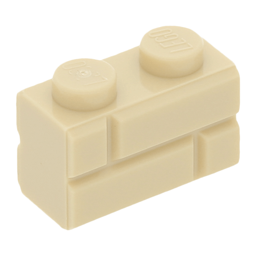 Кубик 4шт Lego Модифікована with Masonry Profile 1 x 2 98283 6148262 Tan Б/У - Retromagaz