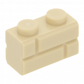 Кубик Lego with Masonry Profile Модифікована 1 x 2 98283 6148262 Tan 10шт Б/У