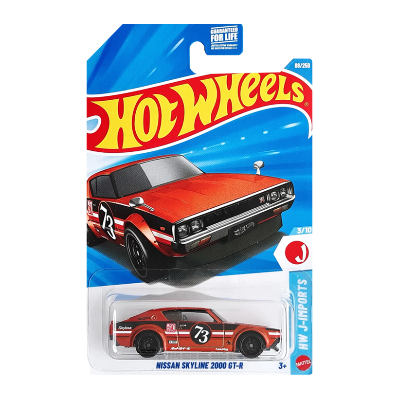 Машинка Базовая Hot Wheels Nissan Skyline 2000 GT-R HW J-Imports 1:64 JJJ50 Orange - Retromagaz