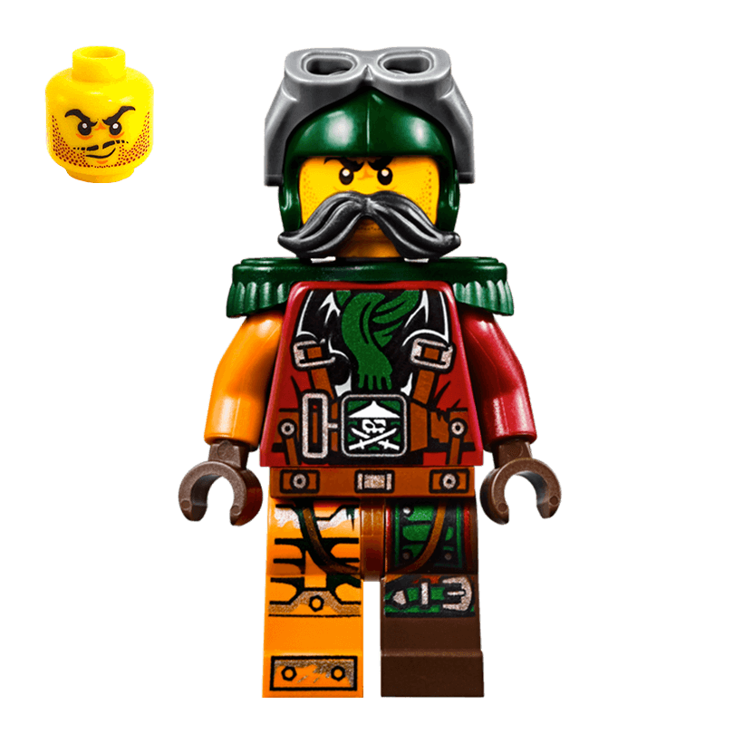 Фігурка Lego Sky Pirates Flintlocke Epaulettes Ninjago njo0197 Б/У - Retromagaz