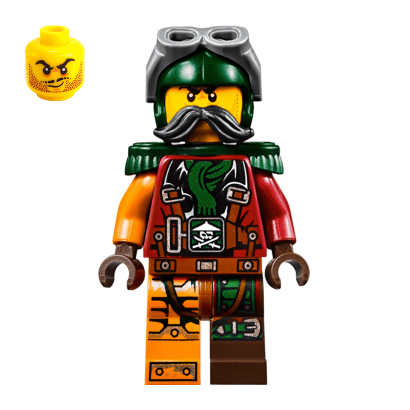 Фигурка Lego Flintlocke Epaulettes Ninjago Sky Pirates njo197 Б/У - Retromagaz