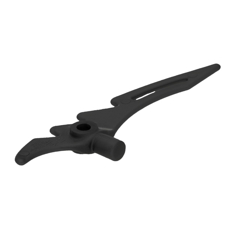 Зброя 10шт Lego Сокира Crescent Blade Serrated with Bar 98141 6116900 Pearl Dark Grey Б/У - Retromagaz