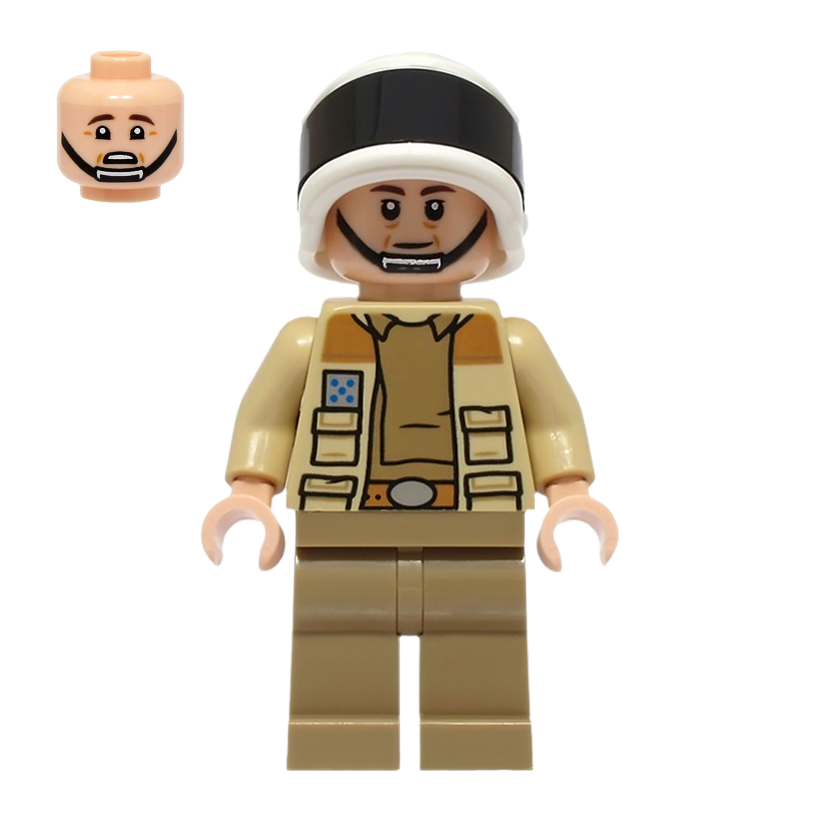 Фигурка Lego Повстанец Captain Antilles Dark Tan Shirt Large Rank Badge Star Wars sw1328 75387 Б/У - Retromagaz