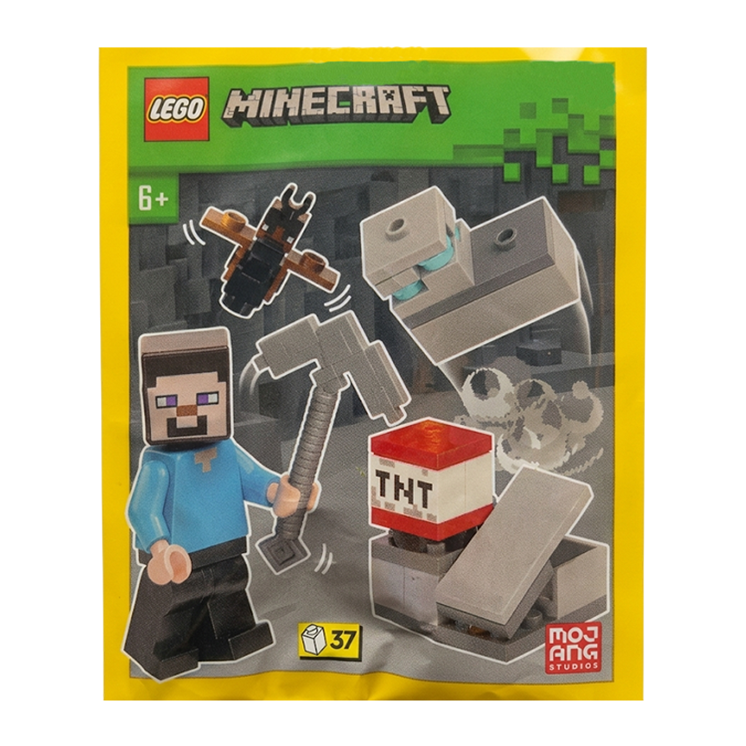 Конструктор Lego Steve in the Diamond Mine Paper Bag Minecraft 662411 Новый - Retromagaz