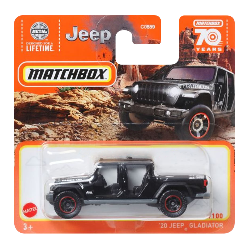 Машинка Большой Город Matchbox '20 Jeep Gladiator Off-Road 1:64 HLD26 Black - Retromagaz