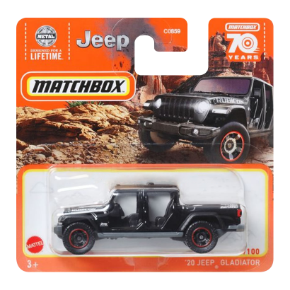 Машинка Большой Город Matchbox '20 Jeep Gladiator Off-Road 1:64 HLD26 Black - Retromagaz