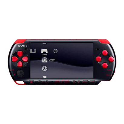 Консоль Sony PlayStation Portable Slim PSP-3ххх Модифікована 32GB Black Red + 5 Вбудованих Ігор Б/У - Retromagaz
