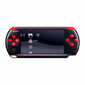 Консоль Sony PlayStation Portable Slim PSP-3ххх Модифікована 32GB Black Red + 5 Вбудованих Ігор Б/У