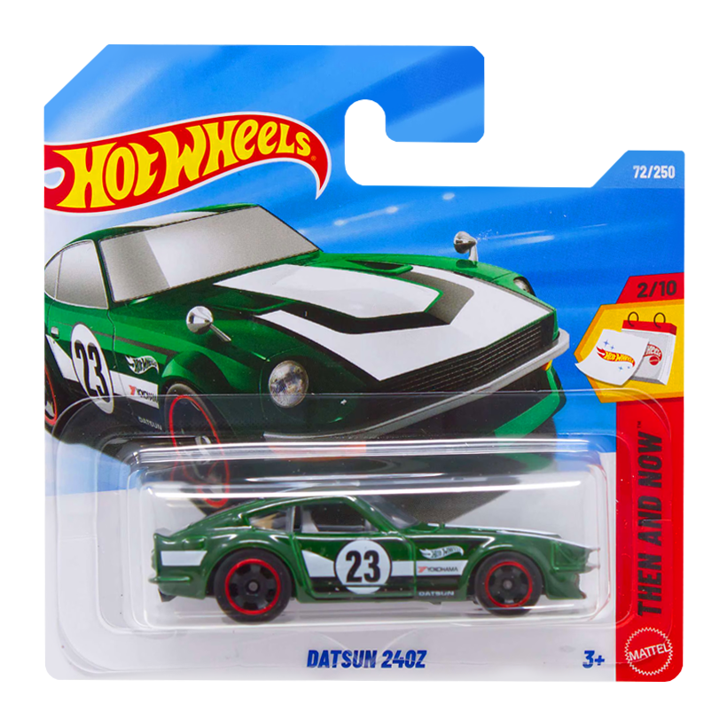 Машинка Базовая Hot Wheels Datsun 240Z Then and Now 1:64 JJL53 Green - Retromagaz