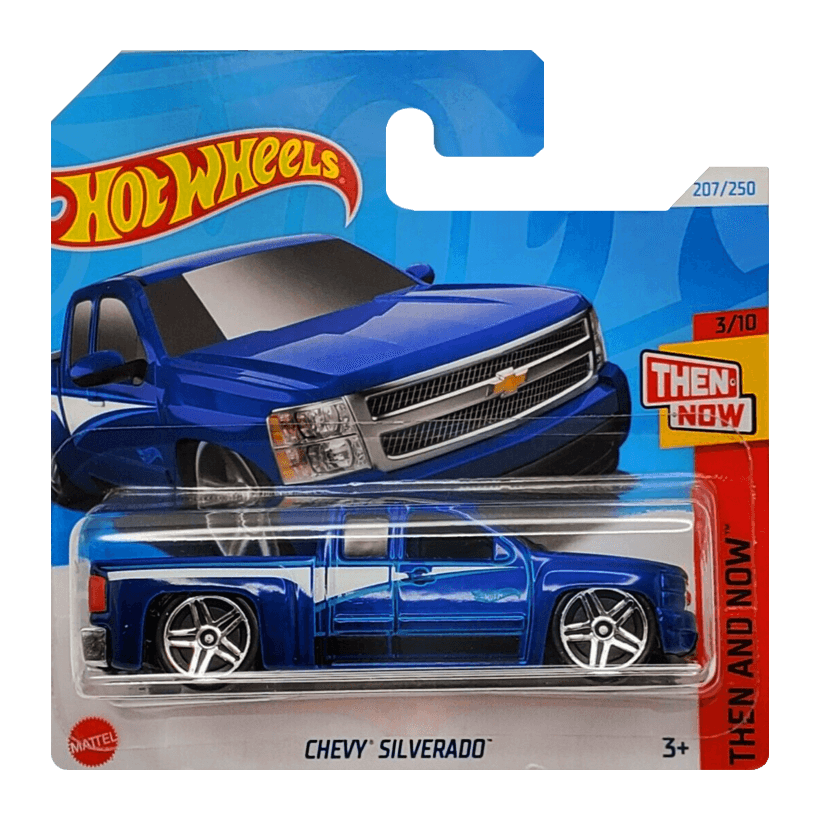 Машинка Базовая Hot Wheels Chevy Silverado Then and Now 1:64 HTC67 Blue - Retromagaz