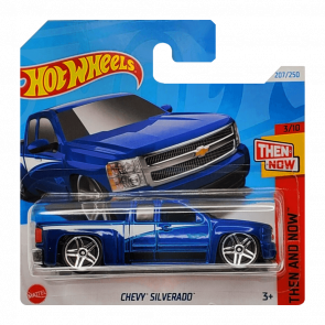 Машинка Базовая Hot Wheels Chevy Silverado Then and Now 1:64 HTC67 Blue