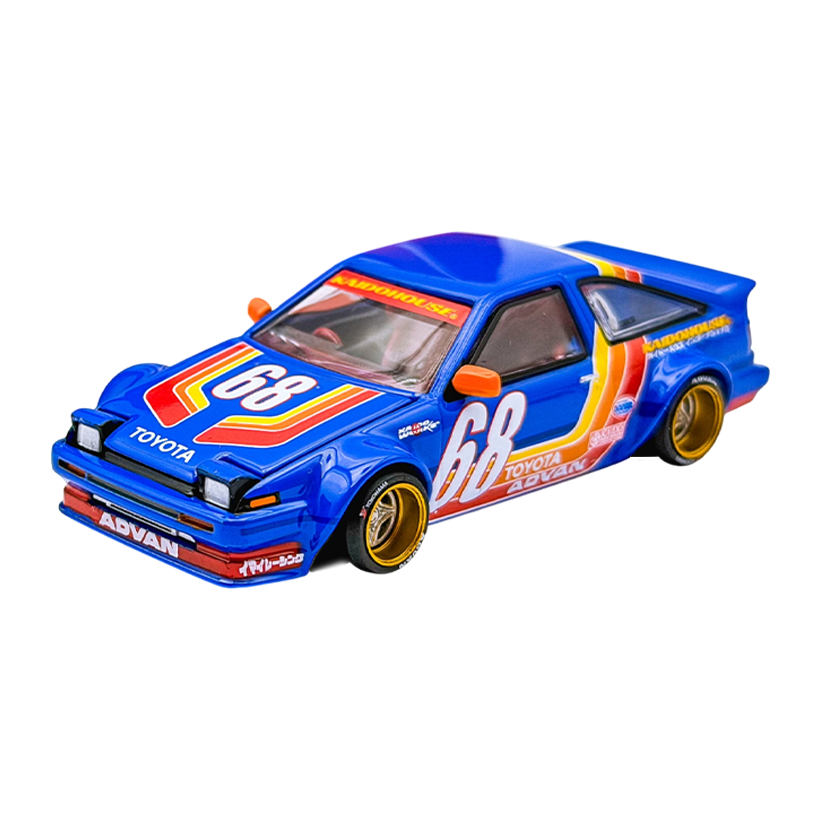 Машинка Premium Kaido House x MiNI GT Toyota AE86 Sprinter Trueno Kaido Racing V1 1:64 KHMG196 Blue - Retromagaz