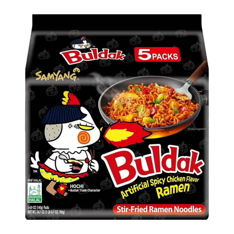 Набор Лапша 5шт Samyang Buldak Hot Chicken (Куриная) Острая 140g - Retromagaz