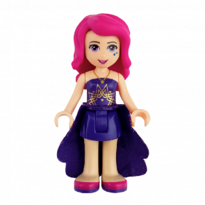 Фігурка Lego Girl Livi Dark Purple Skirt Friends frnd146 Б/У - Retromagaz