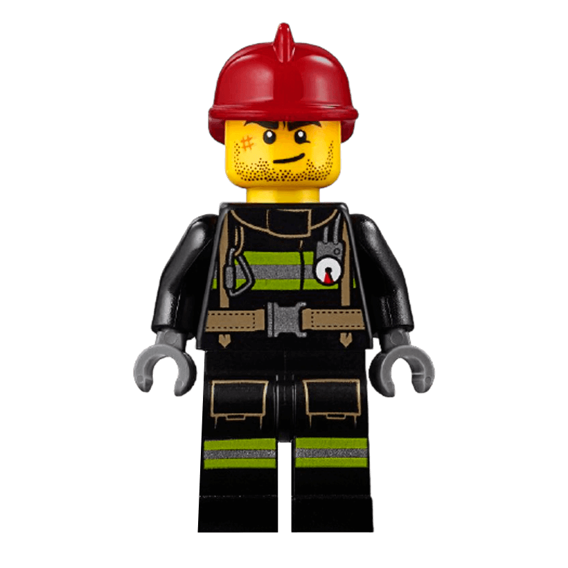 Фигурка Lego Fire 973pb1302 Reflective Stripes with Utility Belt City cty0343 Б/У - Retromagaz