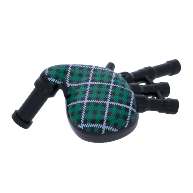 Мистецтво Lego Bagpipes with Green and White Tartan Pattern 99252pb01 6000268 Black Б/У - Retromagaz