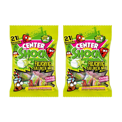 Набір Жувальна Гумка 2шт Center Shock Асорті 84g - Retromagaz