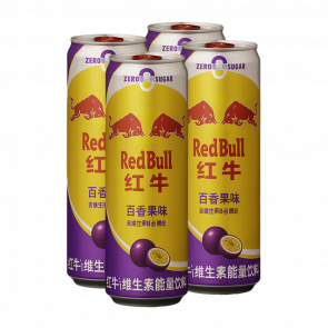 Набір Напій Енергетичний 4шт Red Bull Passion Fruit Zero Sugar 330ml Набір Напій Енергетичний 4шт Red Bull Passion Fruit Zero Sugar 330ml - Retromagaz