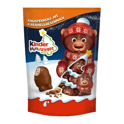 Цукерки Kinder Шоколадні Mini Friends Bear з Карамеллю 122g - Retromagaz