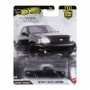 Машинка Premium Hot Wheels '99 Ford F-150 SVT Lightning Power Trip 1:64 JKF33 Black - Retromagaz