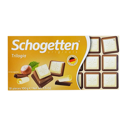 Шоколад Білий Schogetten Trilogia 100g - Retromagaz